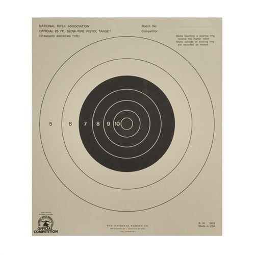 NATIONAL TARGET - B-16 25-YARD SPECIAL SLOW FIRE TARGET