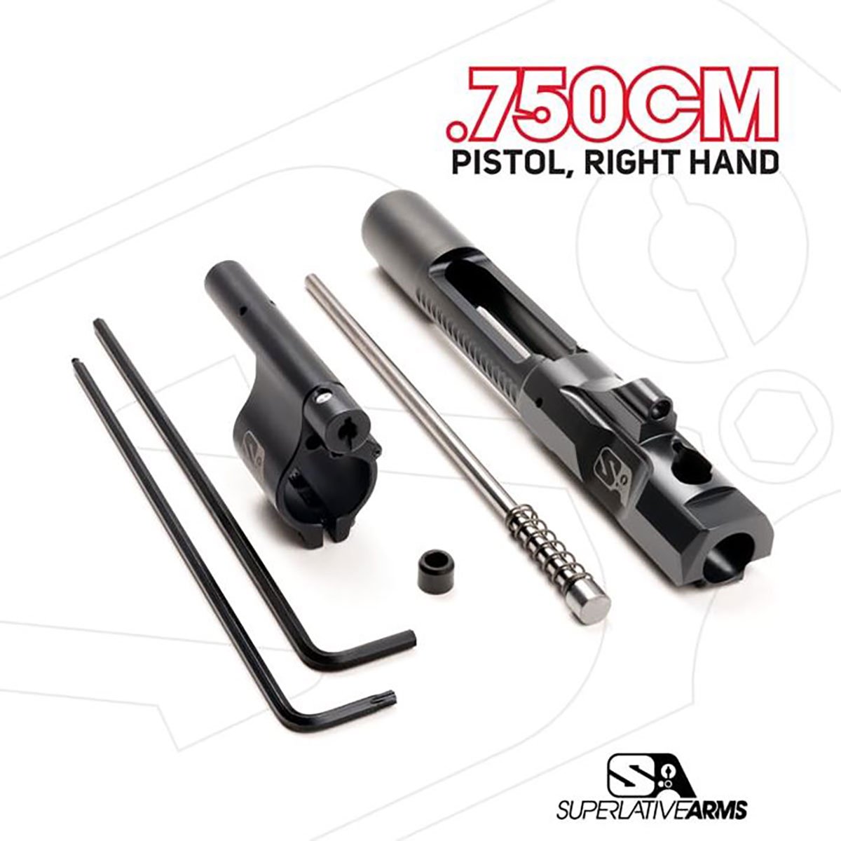 SUPERLATIVE ARMS LLC - AR-15 ADJUSTABLE PISTON SYSTEM WITH CLAMP ON 0.750" GAS BLOCK