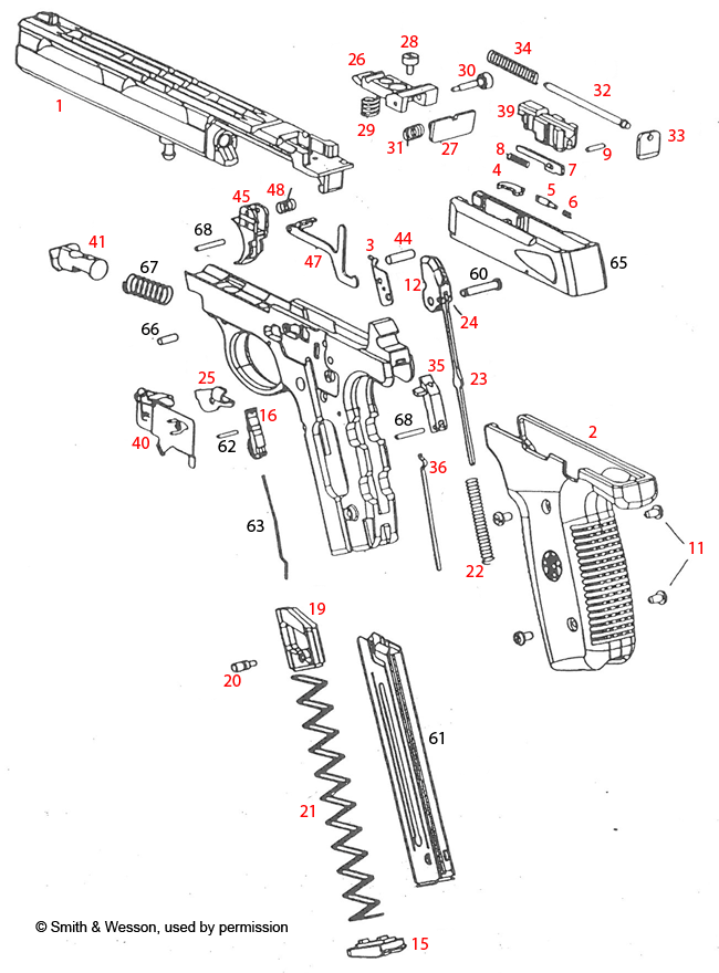 Use & Maintenance Manual 22S Sport Pistol Parts Smith & Wesson Model 22A 
