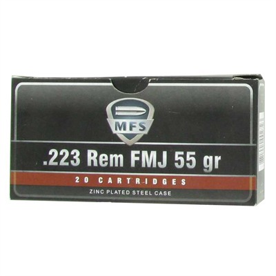 Mfs Zinc-Plated Rifle Ammunition - Mfs Ammo 223 Rem 62gr Sp Steel Case 20box