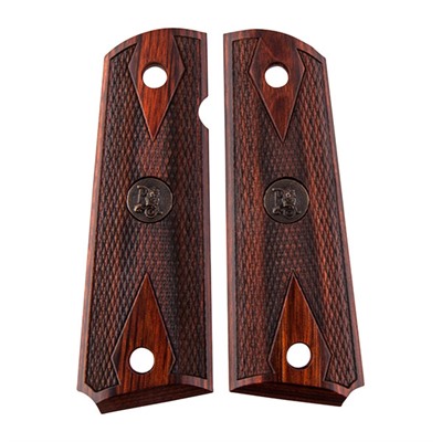 Pachmayr 1911 American Legend Checkered Grips 1911 Grips Double Diamond Rosewood