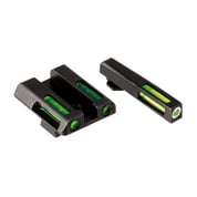 HIVIZ - LITEWAVE H3 TRITIUM WHITE RING FRONT SIGHT SET W/ GREEN LITEPIPE