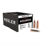 NOSLER, INC. - ACCUBOND 25 CALIBER (0.257") SPITZER BOAT TAIL RIFLE BULLETS