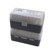 MTM - Ammo Box 50rd Flip-Top 223 204 Ruger 6x47 Clear/Smoke