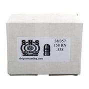 SNS CAST BULLETS - CAST .38 CALIBER (.358") ROUND NOSE LEAD HANDGUN BULLETS