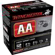 WINCHESTER - AA LIGHT TARGET LOAD 12 GAUGE 2-3/4" #9 SHOT SHOTGUN AMMO