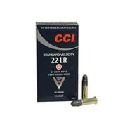 CCI - STANDARD VELOCITY AMMO 22 LONG RIFLE 40GR LEAD ROUND NOSE
