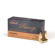 PMC AMMUNITION, INC. - BRONZE 25 AUTO HANDGUN AMMUNITION