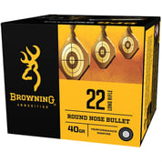 BROWNING AMMUNITION - BROWNING PERFORMANCE RIMFIRE LEAD ROUND NOSE 22 LONG RIFLE AMMO