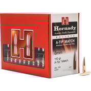 HORNADY - A-TIP® MATCH 6MM (0.243”) ALUMINUM TIP BOATTAIL RIFLE BULLETS