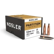 NOSLER, INC. - PARTITION® 6.5MM (0.264") FLAT BASE SPITZER RIFLE BULLETS