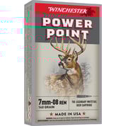WINCHESTER - POWER POINT 7MM-08 REMINGTON RIFLE AMMO