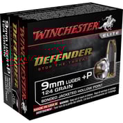 WINCHESTER - DEFENDER 9MM LUGER +P HANDGUN AMMO