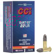 CCI - QUIET-22 22 LONG RIFLE LEAD ROUND NOSE RIMFIRE AMMO CCI - QUIET-22 22 LONG RIFLE LEAD ROUND NOSE RIMFIRE AMMO