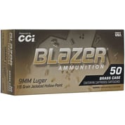 CCI - BLAZER BRASS HP 9MM LUGER HANDGUN AMMO