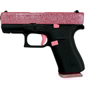 GLOCK - 43X CUSTOM 9MM LUGER BUBBLE GUM SEMI-AUTO HANDGUN W/FRONT RAILS