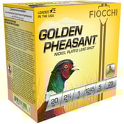FIOCCHI AMMUNITION - FIOCCHI GOLDEN PHEASANT 20 GAUGE #5 2 /4" NICKEL PLATED