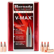 HORNADY - V-MAX® 25 CALIBER (0.257") POLYMER TIPPED RIFLE BULLETS HORNADY - V-MAX® 25 CALIBER (0.257") POLYMER TIPPED RIFLE BULLETS