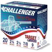 CHALLENGER AMMO - FIRST CLASS TARGET LOAD 20 GAUGE 2-3/4" #9 SHOT SHOTGUN AMMO
