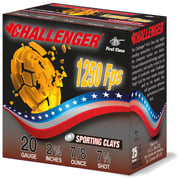 CHALLENGER AMMO - FIRST CLASS SPORTING CLAY 20 GAUGE 2-3/4" #7.5 SHOT SHOTGUN AMMO CHALLENGER AMMO - FIRST CLASS SPORTING CLAY 20 GAUGE 2-3/4" #7.5 SHOT SHOTGUN AMMO