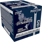FIOCCHI AMMUNITION - UPLAND GAME 410 BORE 3" #7.5 SHOT SHOTGUN AMMO