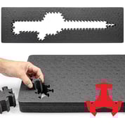 EYLAR - RAGAR CROSSLINK FOAM INSERT 46"X13.5" FOR HARD RIFLE CASE