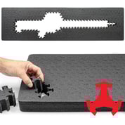 EYLAR - RAGAR CROSSLINK FOAM INSERT 50.5"X13.5" FOR HARD RIFLE CASE