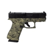 GLOCK - 43X MOS CUSTOM 9MM DISTRESSED GREEN CAMO SEMI-AUTO HANDGUN
