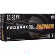 FEDERAL - SUBSONIC 30-30 WINCHESTER FUSION SOFT POINT RIFLE AMMO