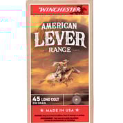 WINCHESTER - AMERICAN LEVER RANGE 45 COLT LEAD ROUND NOSE RIFLE AMMO