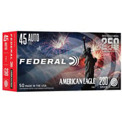 FEDERAL - 250TH AMERICAN EAGLE 45 ACP FULL METAL JACKET HANDGUN AMMO