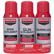 BIRCHWOOD CASEY - 1,2,3 GUN SCRUBBER, BORE SCRUBBER & BARRICADE VALUE PACK