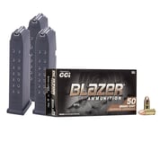 BROWNELLS BUNDLES - MAGAZINES FOR 9MM GLOCK® & CCI BLAZER BRASS 9MM AMMO