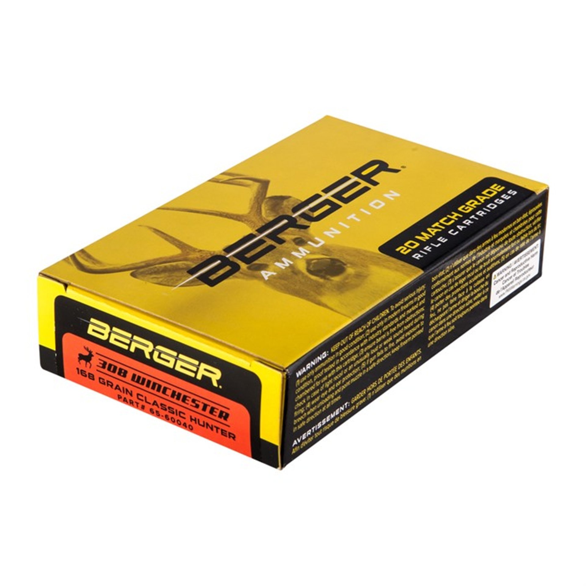308 Winchester 168gr Hybrid Boat Tail 20/Box