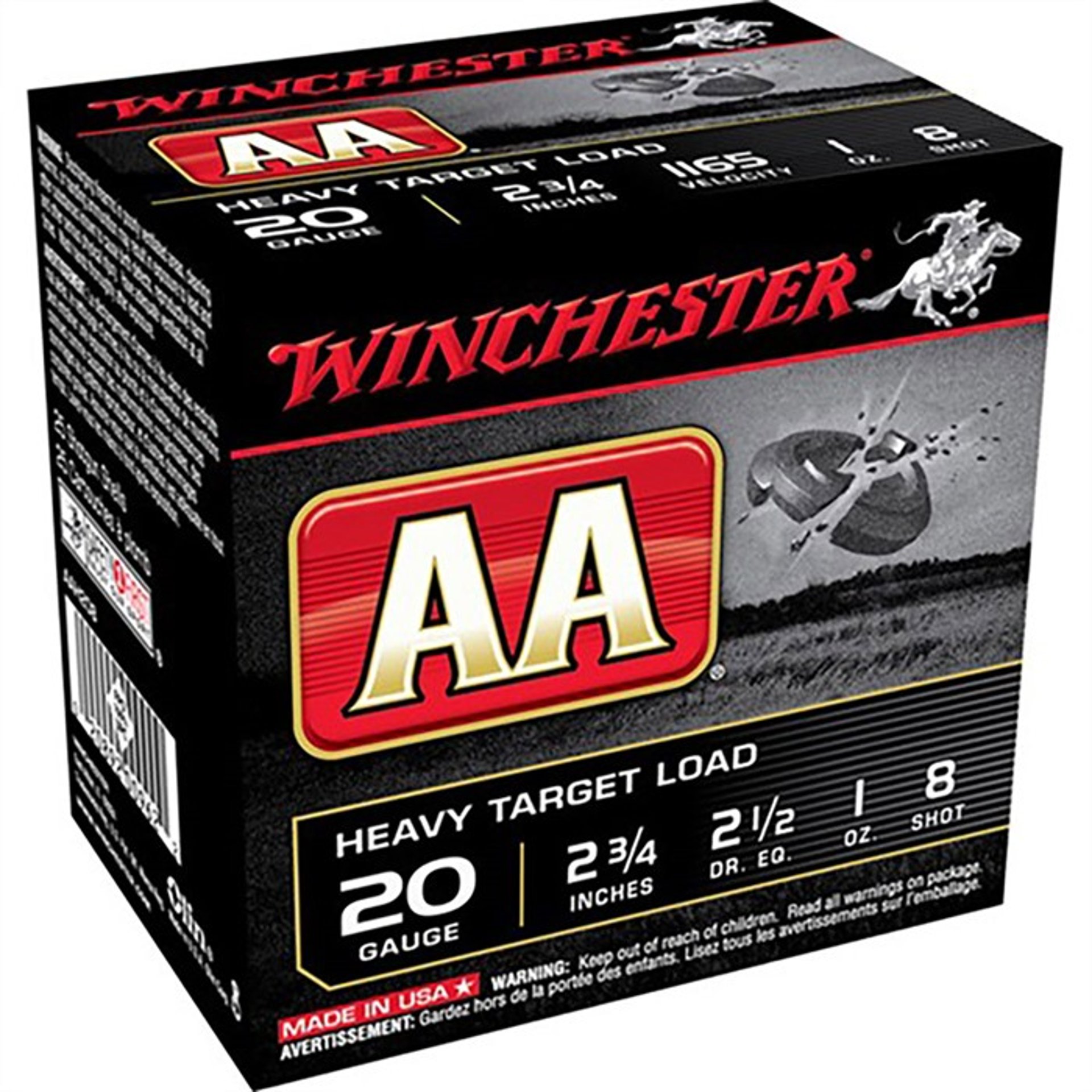 AA Sporting Clays 20 Gauge 2-3/4" 1oz #8 Shot 250/Case