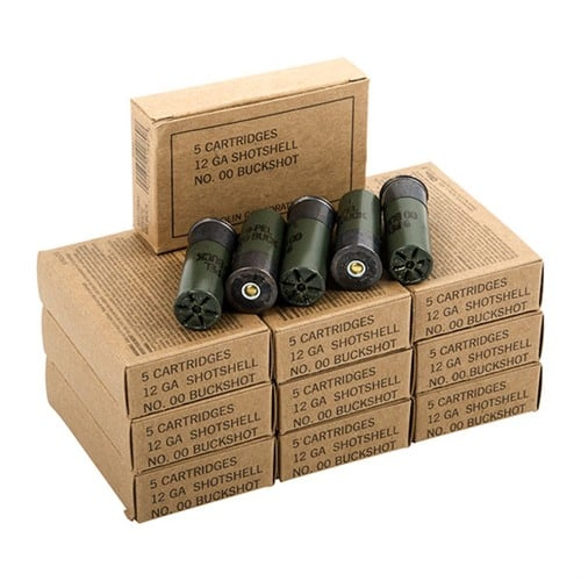 12 Gauge 2-3/4" 9 Pellets #00 Shot 50/Case
