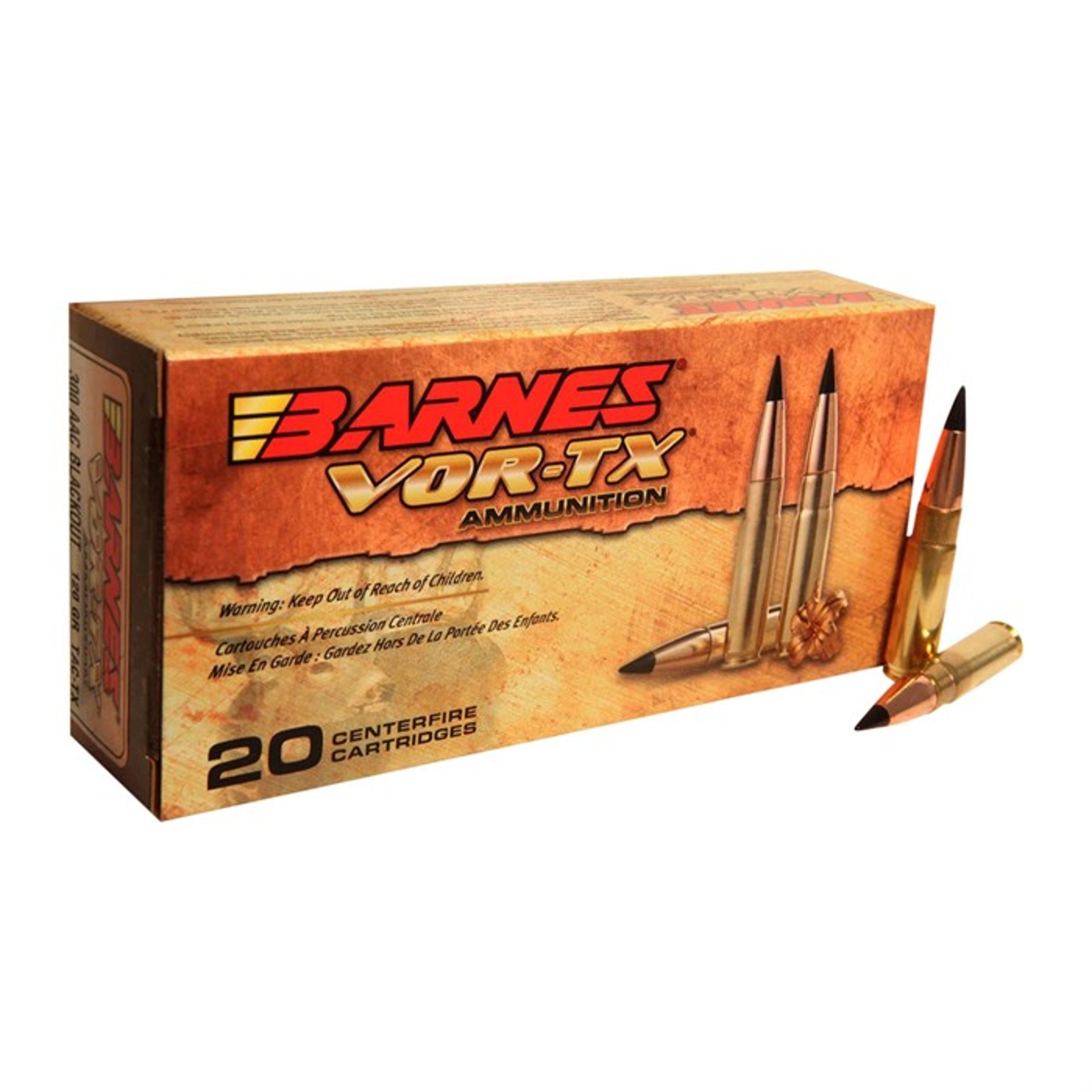 300 AAC Blackout 120gr Tipped TAC-TX Boat Tail 20/Box
