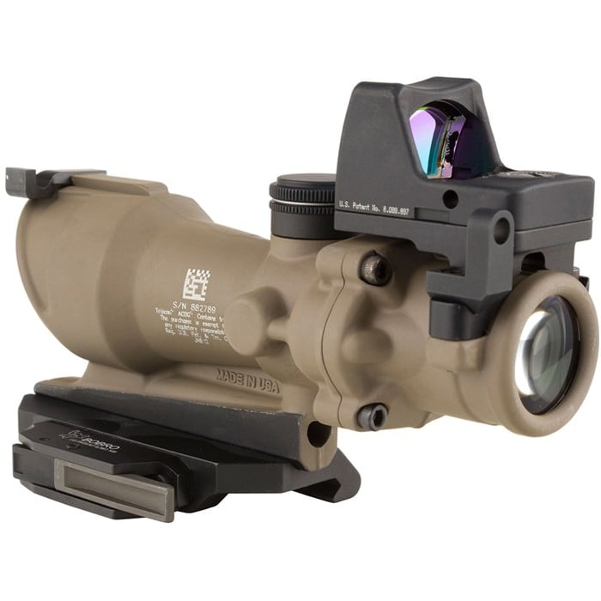 ACOG ECOS 4x32mm Fixed Crosshair FDE W/QD Mount & RMR