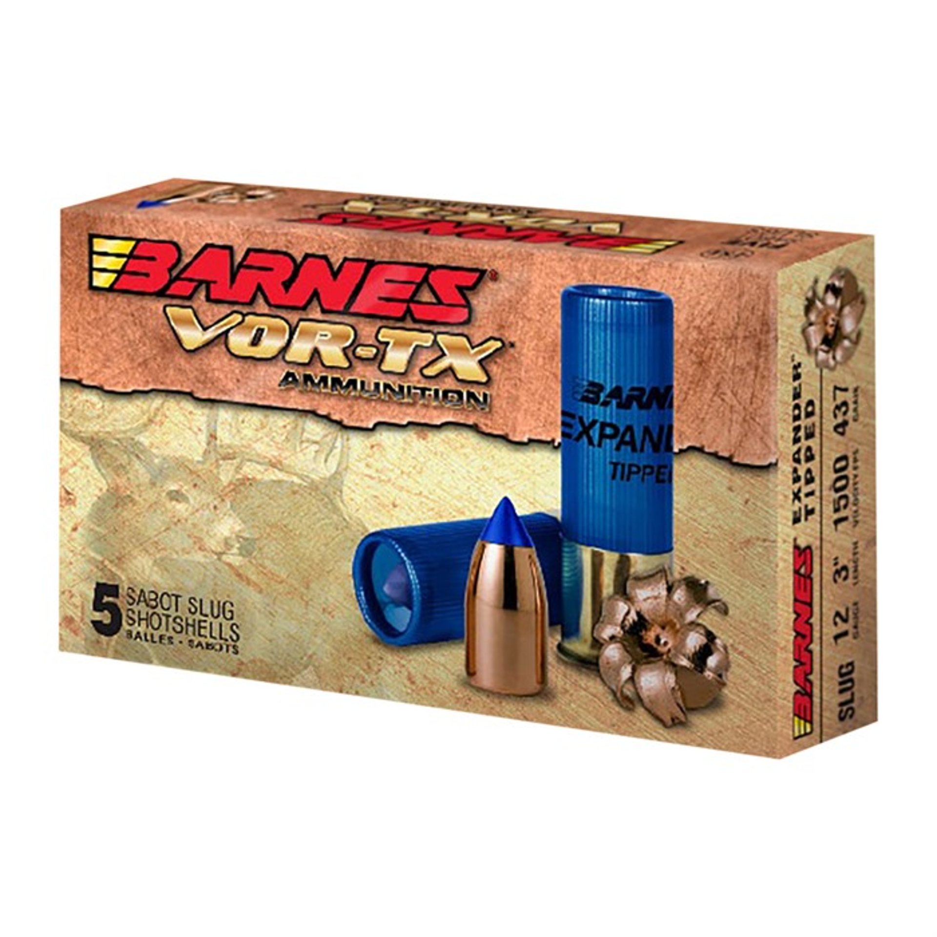 12 Gauge 3" 438gr Expander Tipped Slug 1550 FPS 5/Box