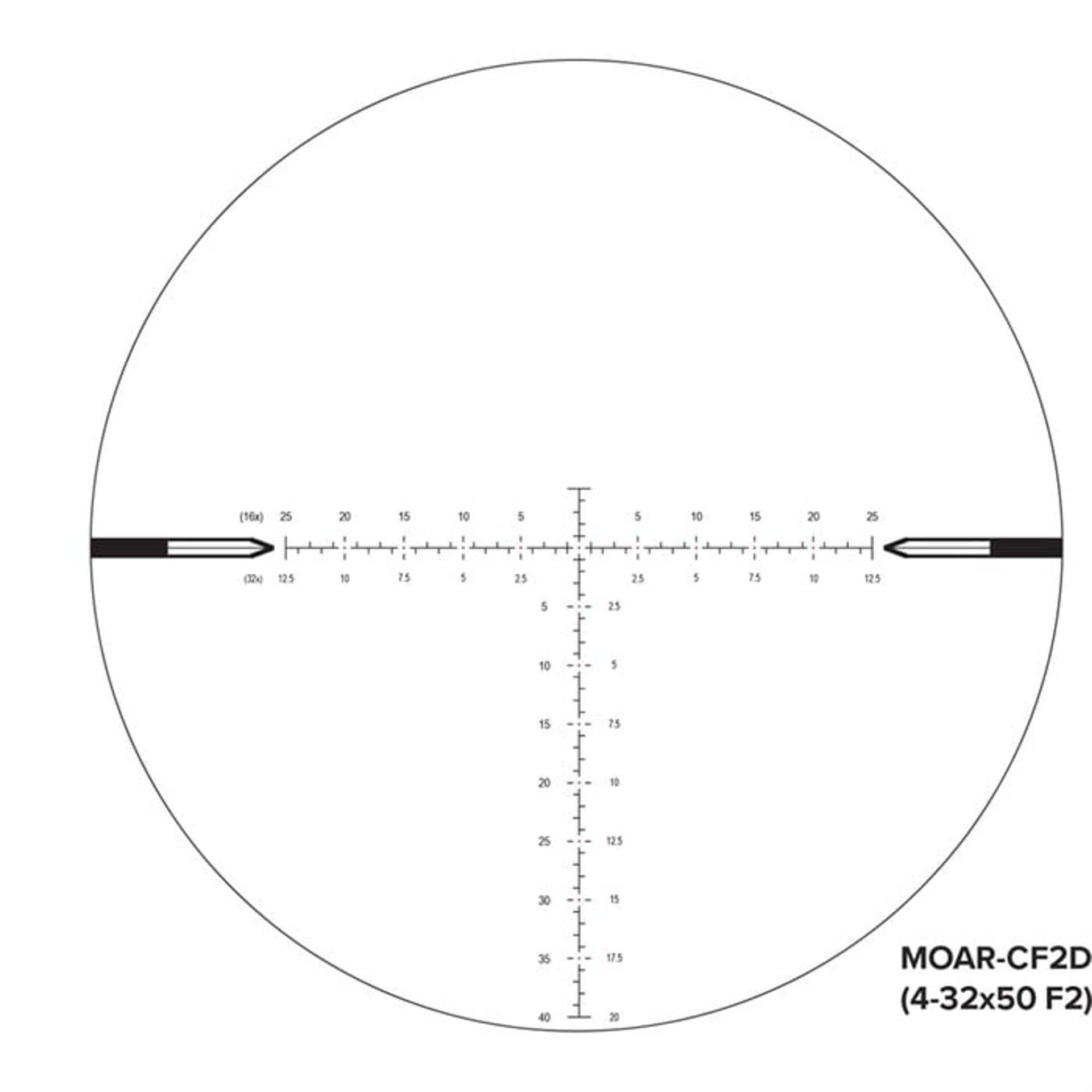 NX8 4-32x50mm SFP Illuminated MOAR-CF2D Reticle Black