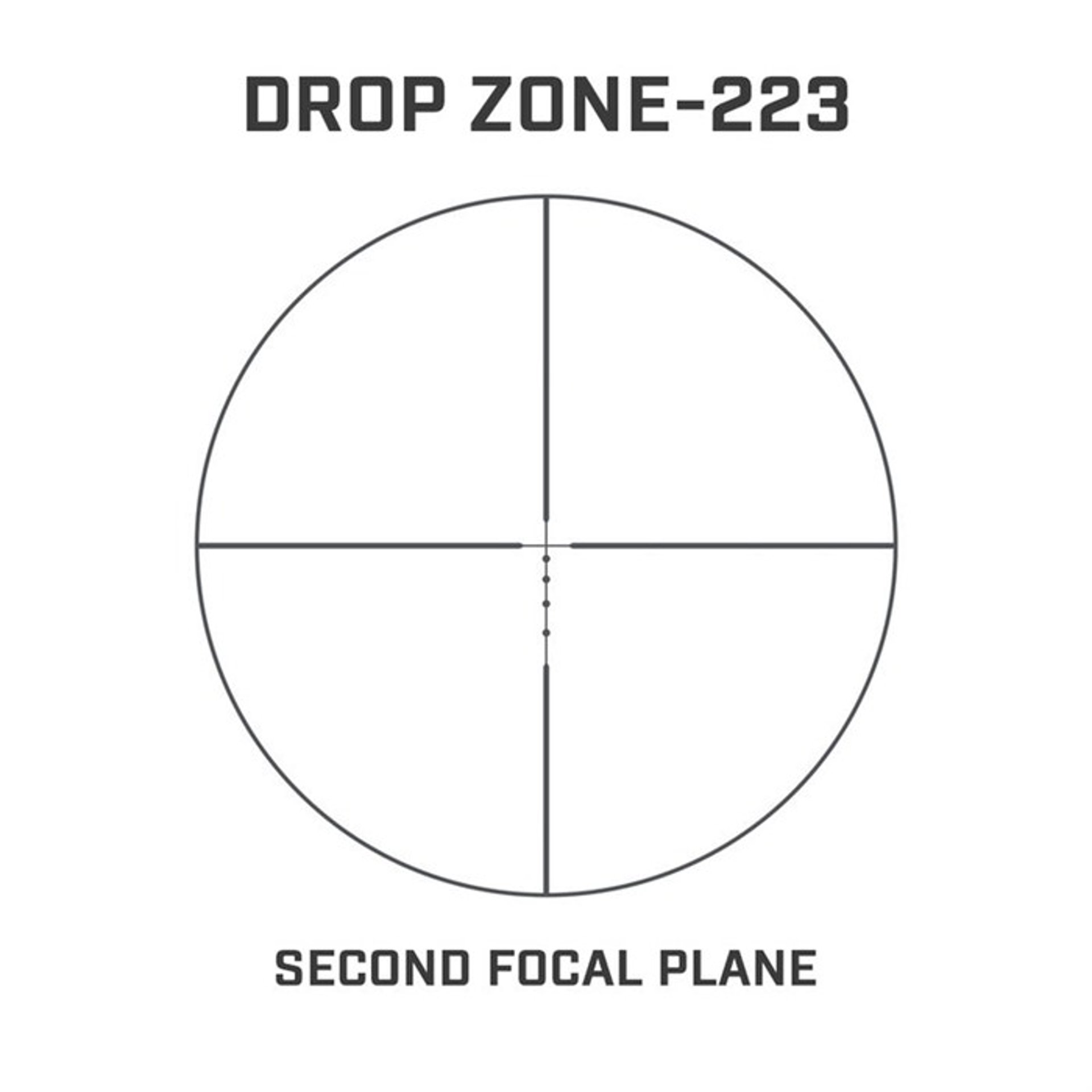 1-4x24mm SFP Drop Zone-223 Reticle Black