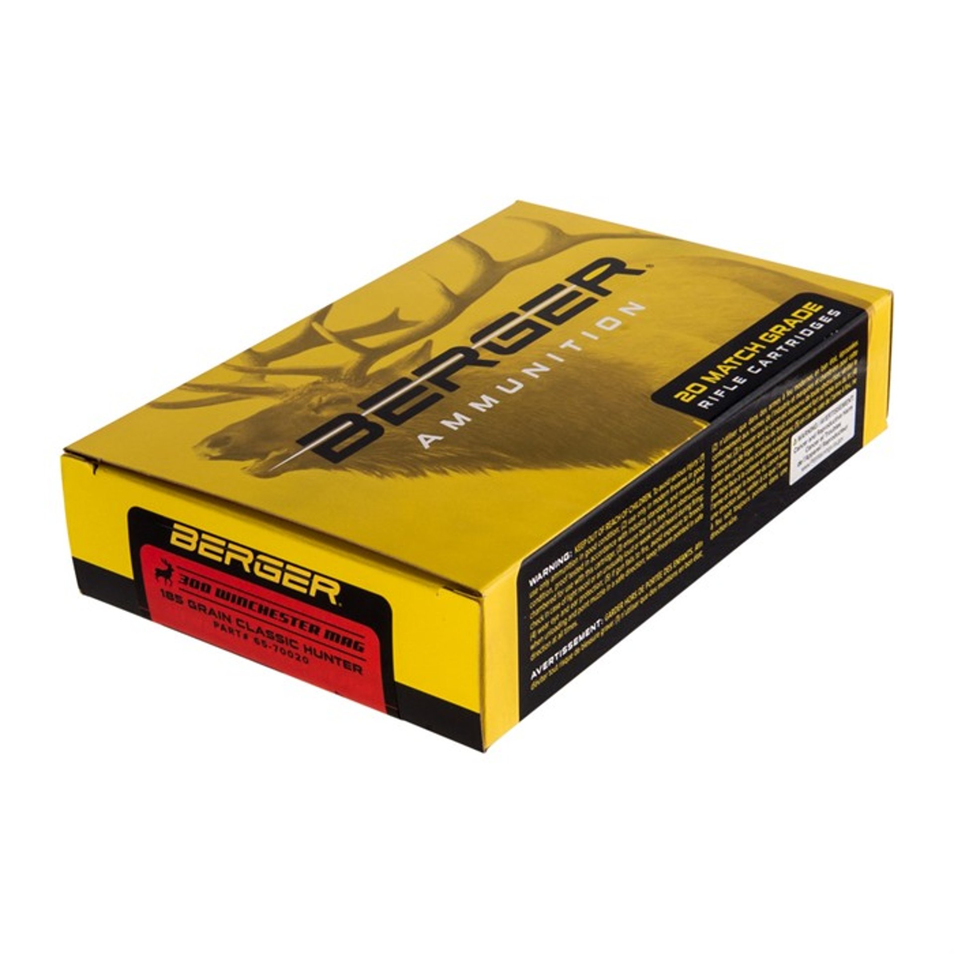 300 Winchester Magnum 185gr Hybrid Boat Tail 20/Box