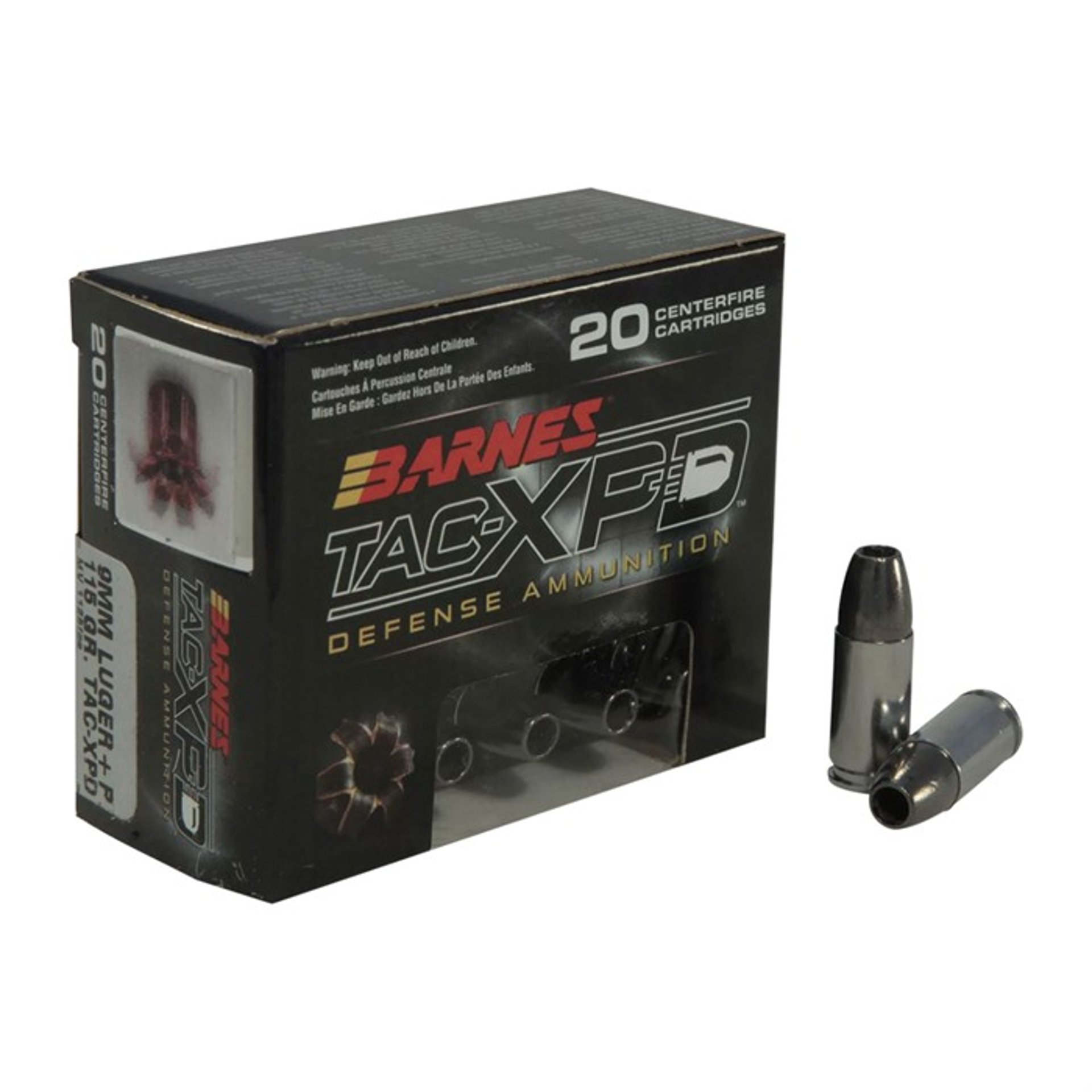 9mm Luger +P 115gr TAC-XP Hollow Point 20/Box