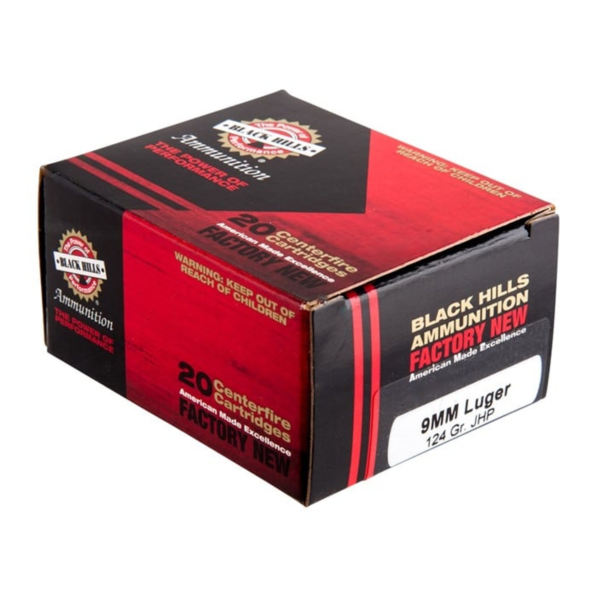 9mm Luger 124gr JHP 20/Box