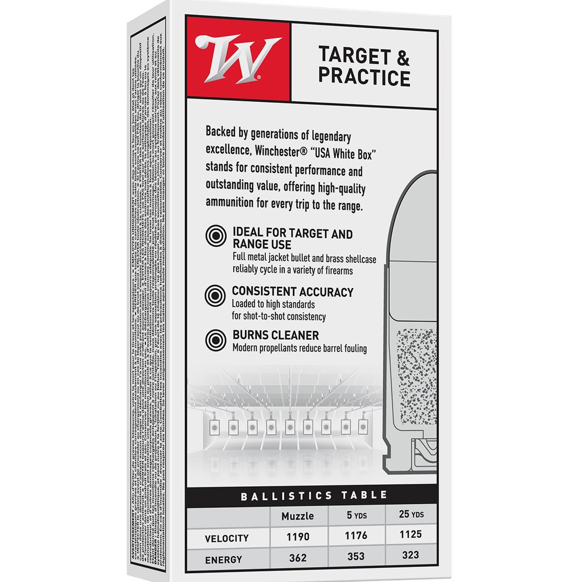 USA White Box 9mm Luger 115gr FMJ 50/Box