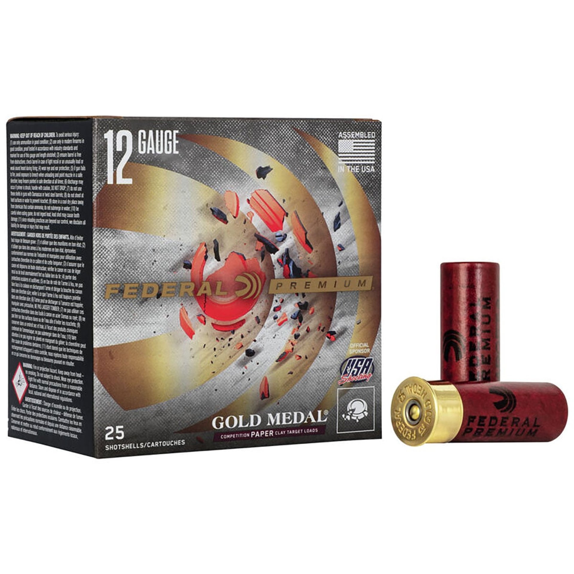 Gold Medal Paper 12GA  2-3/4" 1-1/8 oz #8 1145 FPS 25/Box