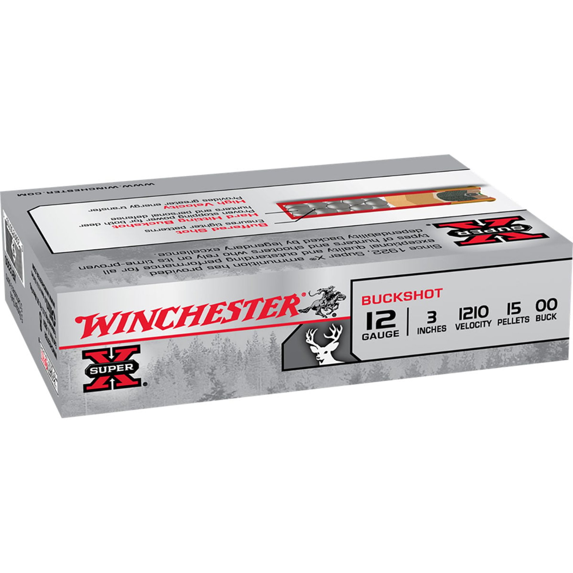 Super-X 12 Gauge 3" 15 Pellets #00 Buck 5/Box