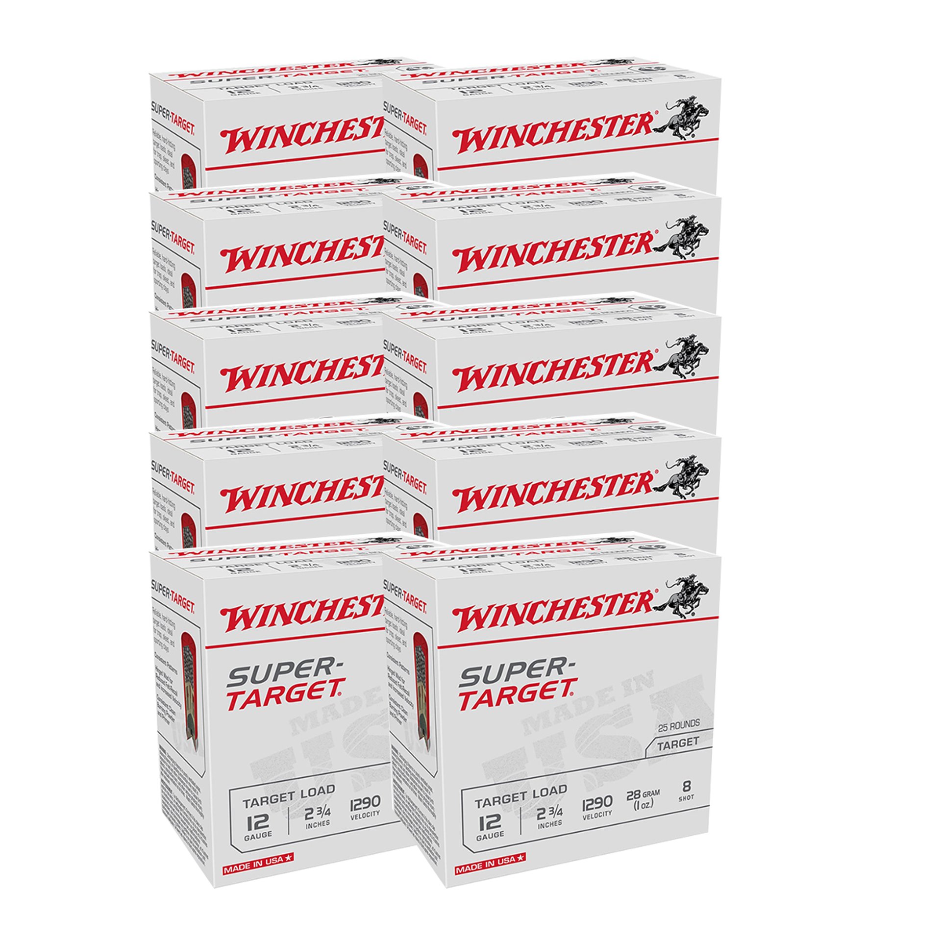 Super Target 12 Gauge 2-3/4" 1oz 1290FPS #8 Shot 250/Case