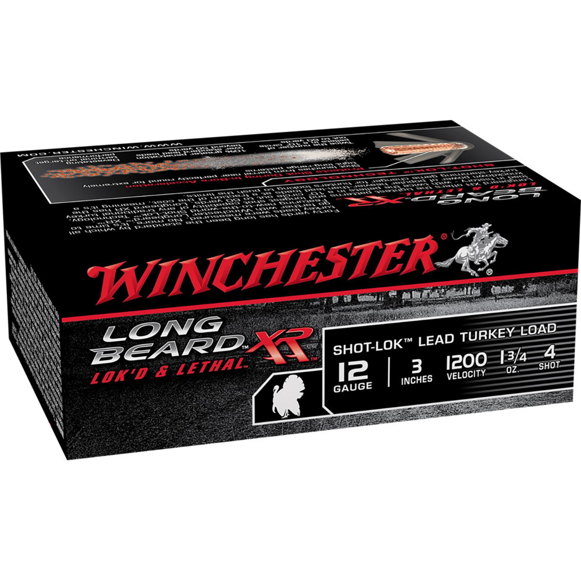 Long Beard XR 12 Gauge 3"  1-3/4oz #4 Shot 10/Box