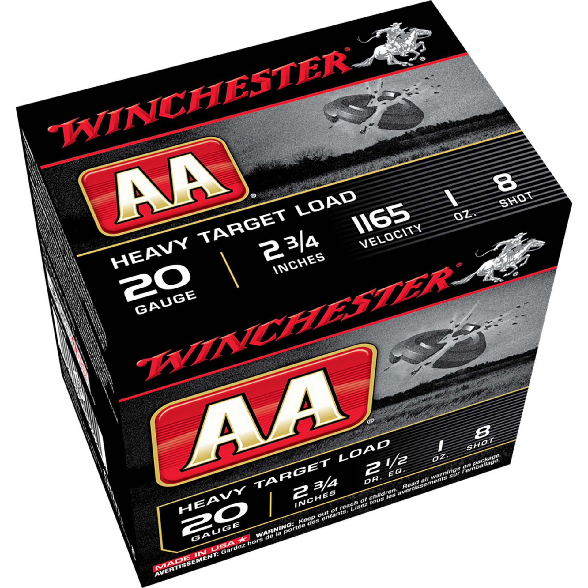 AA Sporting Clays 20 Gauge 2-3/4" 1oz #8 Shot 25/Box